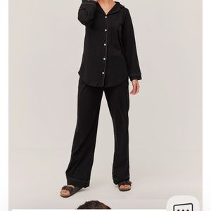 Pact Organic “All Ease”Pajama Set, Black size Medium/Large